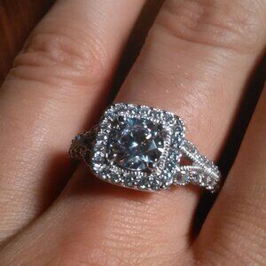 Simulated Diamond Sterling Silver Ring (Size 10)